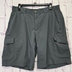 Columbia XCO Mens Gray Cargo Shorts Size 34 Hiking Outdoor AM4388 10 Inch Inseam
